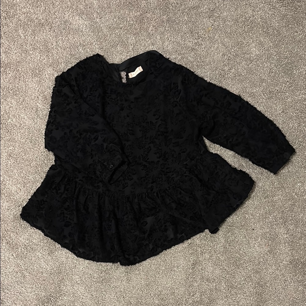 Altar’d State Peplum Black Lace Top